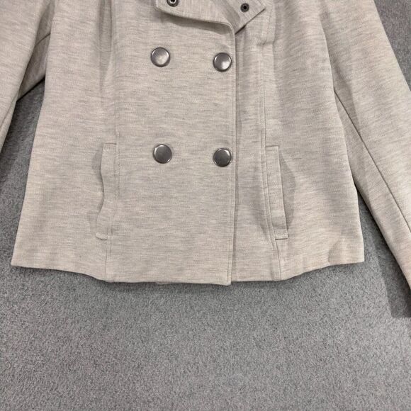 cAbi Charlie Moto Jacket Womens Size Small Beige Heathered Ponte Knit Oatmeal - Picture 3 of 12